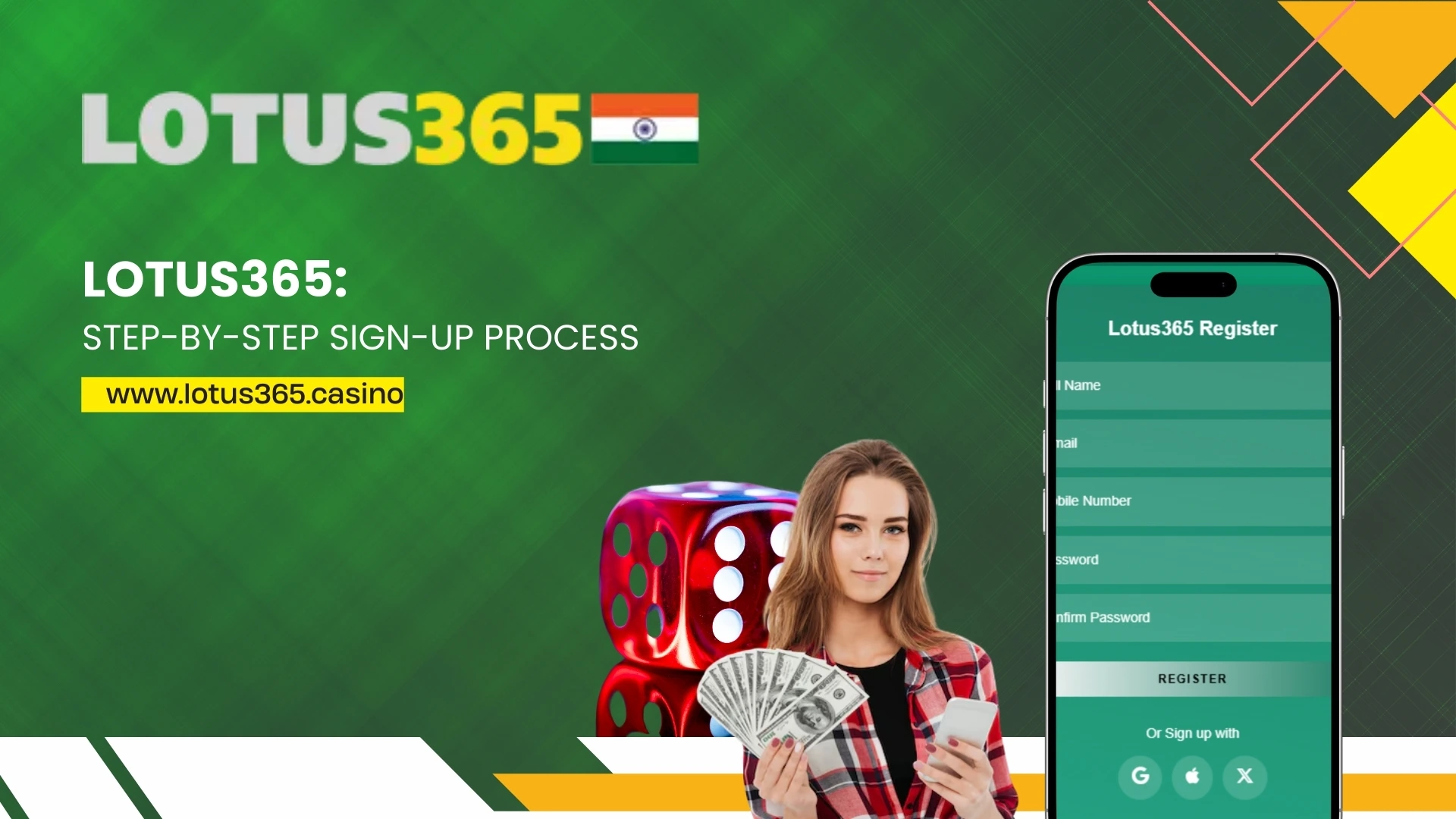 Lotus365 step by step signup process